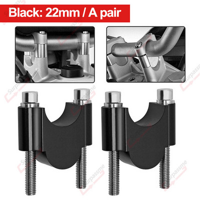 2 ks Univerzálne zdviháky riadidiel motocykla 22 mm 7/8" 28 mm 1 1/8'' CNC svorka na zdviháky riadidiel pre YAMAHA MT07 MT09 pre Kawasaki