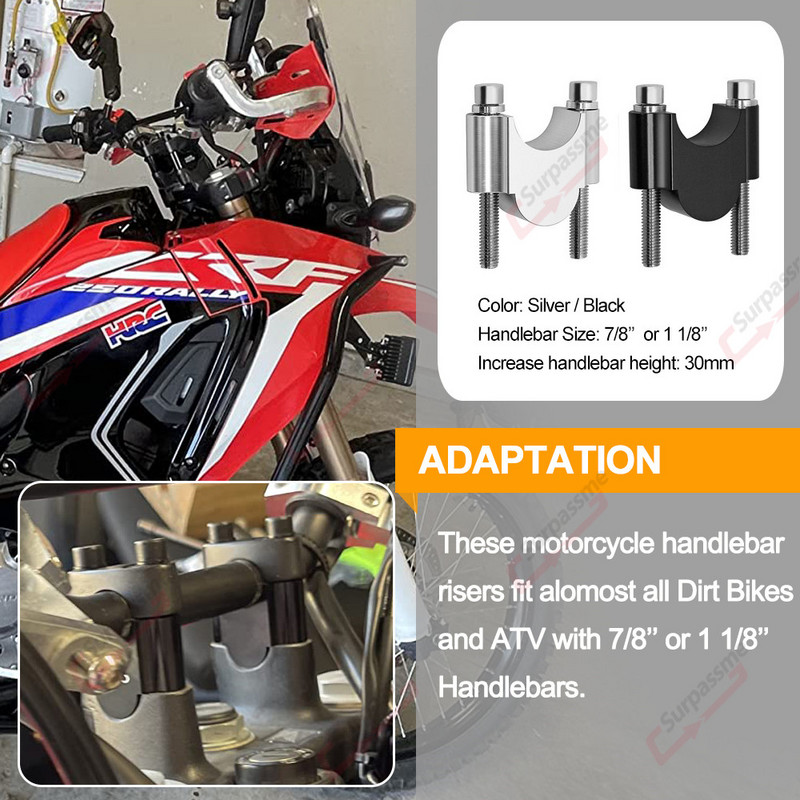 2 ks Univerzálne zdviháky riadidiel motocykla 22 mm 7/8" 28 mm 1 1/8'' CNC svorka na zdviháky riadidiel pre YAMAHA MT07 MT09 pre Kawasaki