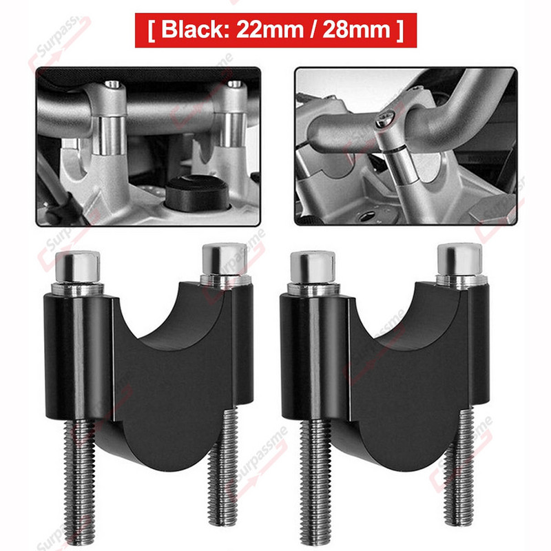 2 ks Univerzálne zdviháky riadidiel motocykla 22 mm 7/8" 28 mm 1 1/8'' CNC svorka na zdviháky riadidiel pre YAMAHA MT07 MT09 pre Kawasaki
