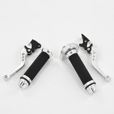 22mm 7'8 Univerzálna riadidlá pre motocykel a skúter, gumená rukoväť, brzdová páka, sada rukovätí