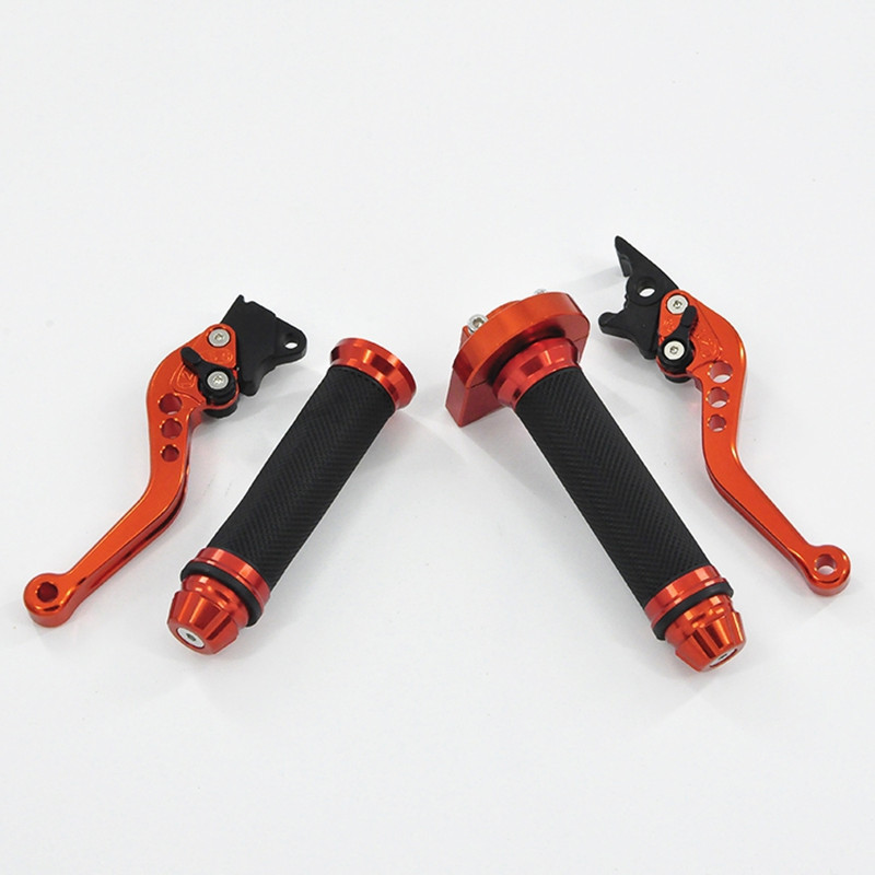 22mm 7'8 Univerzálna riadidlá pre motocykel a skúter, gumená rukoväť, brzdová páka, sada rukovätí