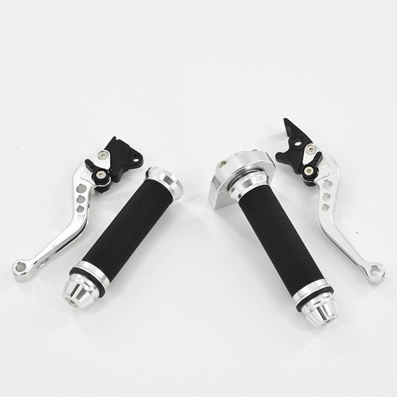 22mm 7'8 Univerzálna riadidlá pre motocykel a skúter, gumená rukoväť, brzdová páka, sada rukovätí
