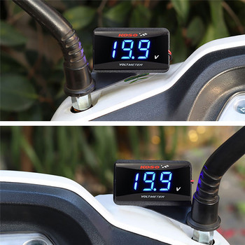 Мотоциклет KOSO волтметър, цифров за NVX NMAX TMAX XMAX 300 LED mini 6V 12V Електромобилен електрически уред Автомобилен волтметър