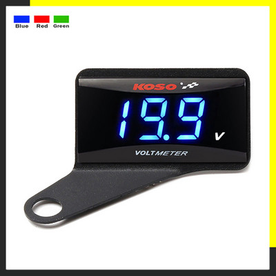 Digitálny voltmeter KOSO pre motocykel NVX NMAX TMAX XMAX 300 LED mini 6V 12V elektromobilový merač elektriny do auta