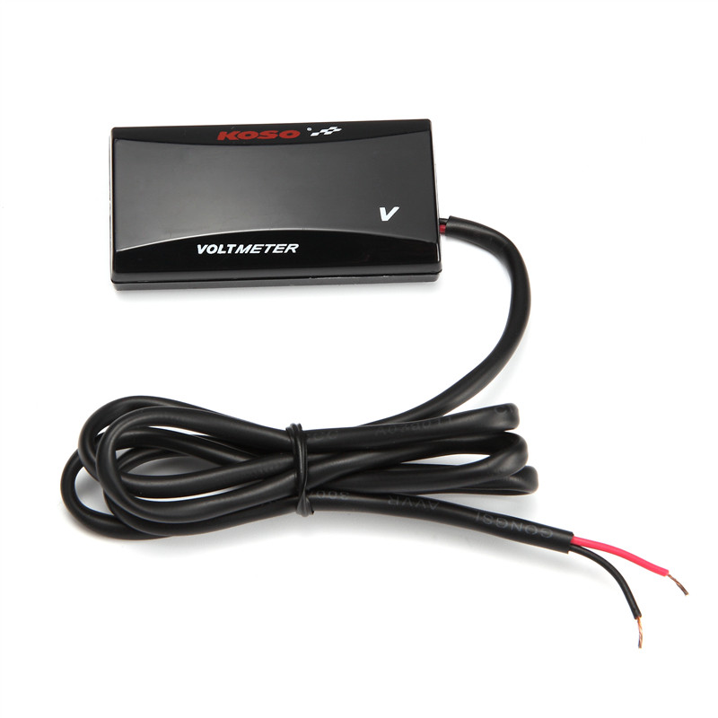 Voltmetru digital KOSO pentru motociclete pentru NVX NMAX TMAX XMAX 300 LED mini 6V 12V Indicator electricitate electromobil Voltimetru auto