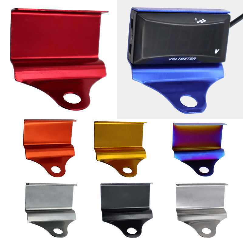 LED Motocicletă Ceas Electronic Termometru Voltmetru cu Suport voltmetru Digtal 3 în 1 12V IP67 Ceas rezistent la praf