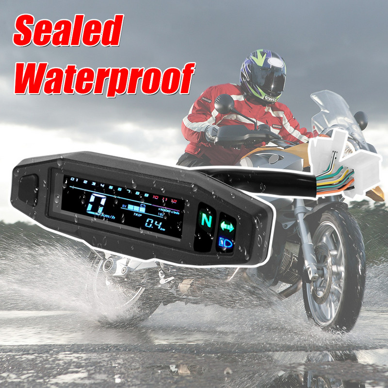 Mini universalus skaitmeninis odometras elektrinis įpurškimo karbiuratorius prietaisas motorinis dviratis tachometras RPM motociklo matuoklis spidometras