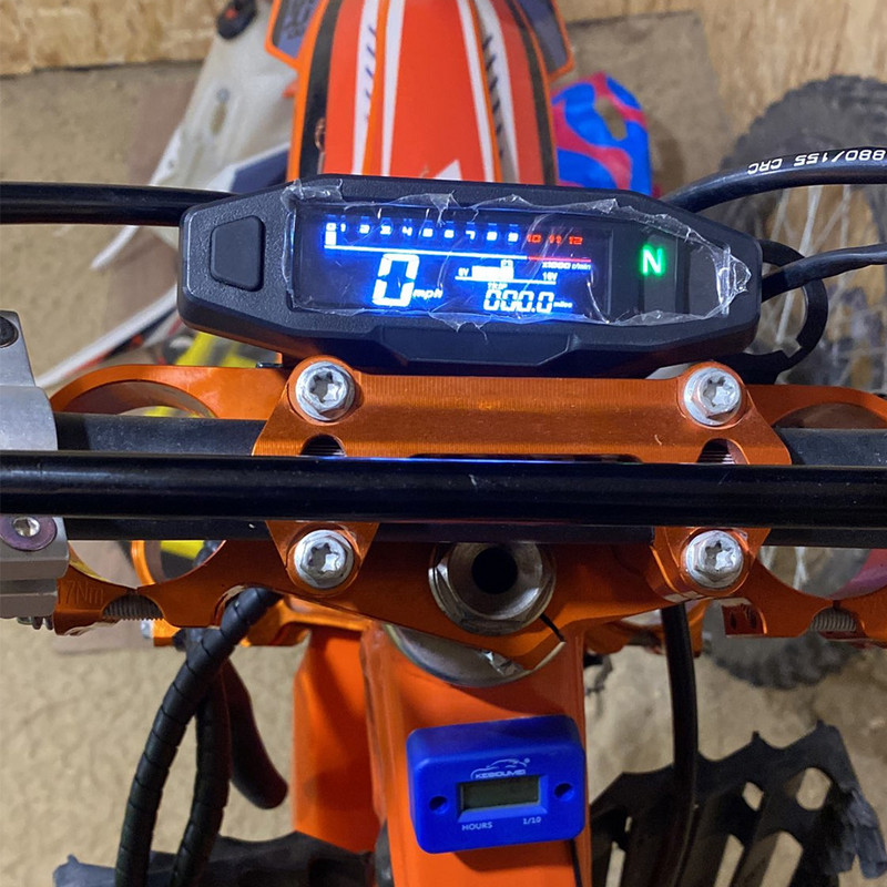 Mini universalus skaitmeninis odometras elektrinis įpurškimo karbiuratorius prietaisas motorinis dviratis tachometras RPM motociklo matuoklis spidometras