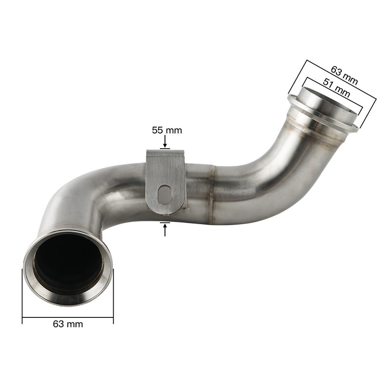 Țeavă de legătură de evacuare pentru motocicletă pentru KTM 790 Adventure /R 2019-2022 20 890 Adventure /R/Rally 2021 2022 Catalizator de evacuare ștergere țeavă
