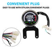 Paredzēts Harley 12V LCD motocikla LED digitālajam odometram spidometram tahometra temperatūras degvielas skaitītājam motocikla līmeņa mērierīcei