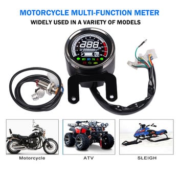 За Harley 12V LCD мотоциклет LED цифров одометър скоростомер тахометър температура горивомер мотоциклет нивомер
