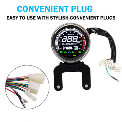За Harley 12V LCD мотоциклет LED цифров одометър скоростомер тахометър температура горивомер мотоциклет нивомер