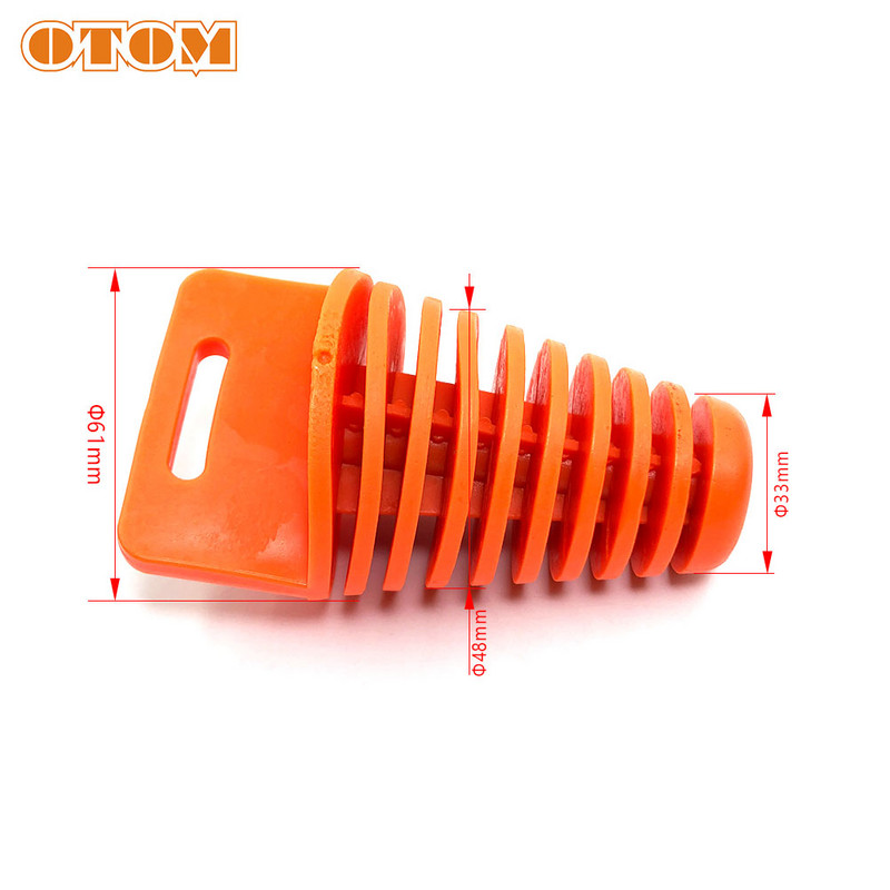 OTOM Motocyklový tlmič výfuku, veľká veľkosť, tlmič výfuku, chránič motora, gumené zátky pre univerzálny ATV UTV Motocross