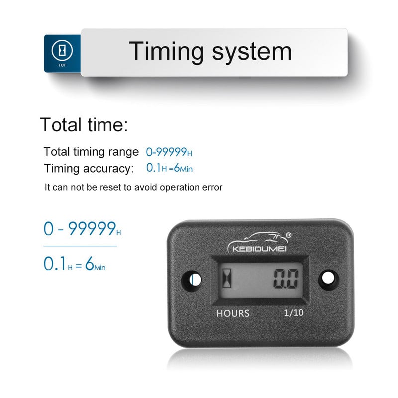 Vodootporni induktivni digitalni mjerač sati, LCD zaslon, tahometar za bicikl, motocikl, ATV, motorne sanke, čamac, motor na prljavštinu