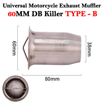 60 mm 51 mm DB Killer universaalne mootorratta Yoshimura väljalaskevoolu summuti müra heli eemaldaja Moto Escape summuti Mivv libisemine