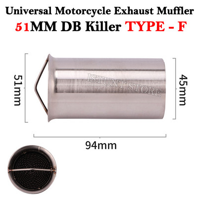 60 mm 51 mm DB Killer universaalne mootorratta Yoshimura väljalaskevoolu summuti müra heli eemaldaja Moto Escape summuti Mivv libisemine