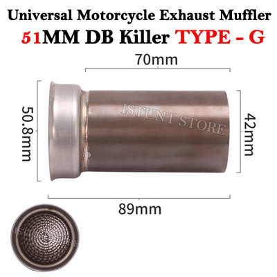 60 mm 51 mm DB Killer universaalne mootorratta Yoshimura väljalaskevoolu summuti müra heli eemaldaja Moto Escape summuti Mivv libisemine