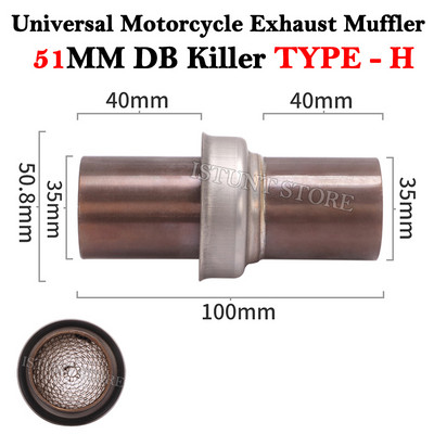 60 mm 51 mm DB Killer universaalne mootorratta Yoshimura väljalaskevoolu summuti müra heli eemaldaja Moto Escape summuti Mivv libisemine