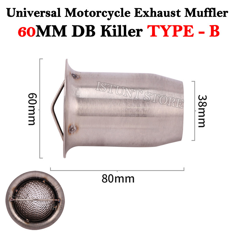 60 mm 51 mm DB Killer universaalne mootorratta Yoshimura väljalaskevoolu summuti müra heli eemaldaja Moto Escape summuti Mivv libisemine