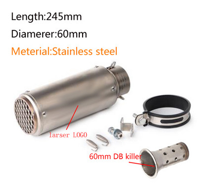 51 mm-es 60 mm-es bemeneti motorkerékpár kipufogócső SC szénszálas titán színes hangtompító GP-projekt DB gyilkos Motocross Nmax Xmax 155