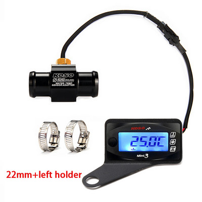 KOSO Mini3 motorkerékpár hőmérő Voltmérő időzítő a YAMXHA NMAX XMAX TMAX LED digitális kijelző négyszögletes vízhőmérséklethez