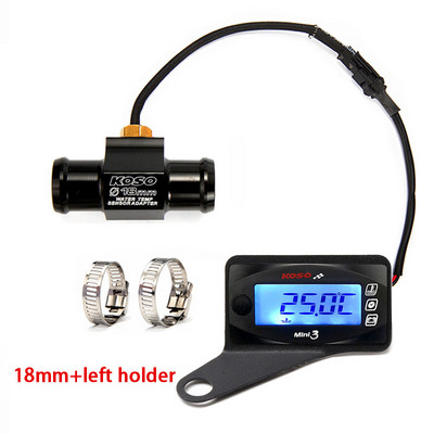 KOSO Mini3 motorkerékpár hőmérő Voltmérő időzítő a YAMXHA NMAX XMAX TMAX LED digitális kijelző négyszögletes vízhőmérséklethez