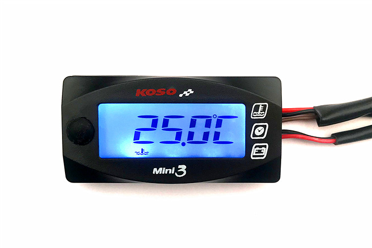 KOSO Mini3 Motorcycles Thermometer Voltmeter Timer για YAMXHA NMAX XMAX  TMAX LED Ψηφιακή οθόνη Τετραγωνική θερμοκρασία νερού 