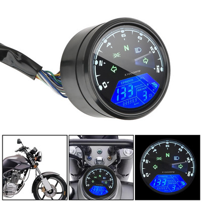 Motocyklový panel s rýchlomerom, LED multifunkčný digitálny indikátor, otáčkomer, palivomer, univerzálny ciferník s nočným videním, počítadlo kilometrov