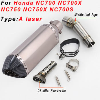 Slip on For Honda NC700 NC700X NC750 NC750X NC750S Μοτοσικλέτας εξάτμισης σιγαστήρα Τροποποιημένος DB Killer Escape Moto Middle Link Pipe