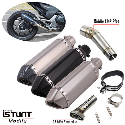 Плъзгане за Honda NC700 NC700X NC750 NC750X NC750S ауспух за мотоциклети модифициран DB Killer Escape Moto средна връзка тръба