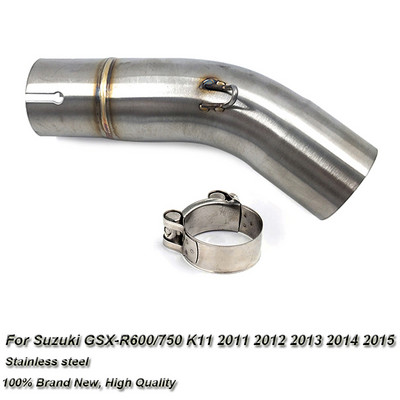 51MM Motocikla izplūdes trokšņa slāpētāja caurule vidējās sekcijas savienojuma caurule priekš Suzuki GSXR 600 750 K11 2011 2012 2013 2014 2015 GSX-R600/750