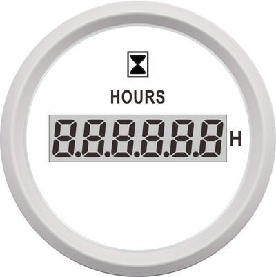 Univerzális digitális üzemóra számlálók 52 mm-es LCD kijelzős üzemóra számlálók tengeri hajóhoz, autó jacht autóhoz 0-99999.9H vízálló óramérő 9-32V