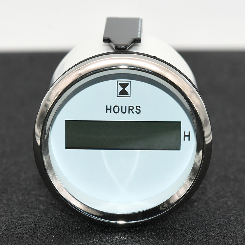 Univerzális digitális üzemóra számlálók 52 mm-es LCD kijelzős üzemóra számlálók tengeri hajóhoz, autó jacht autóhoz 0-99999.9H vízálló óramérő 9-32V