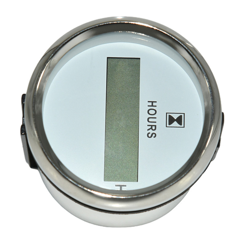 Univerzális digitális üzemóra számlálók 52 mm-es LCD kijelzős üzemóra számlálók tengeri hajóhoz, autó jacht autóhoz 0-99999.9H vízálló óramérő 9-32V