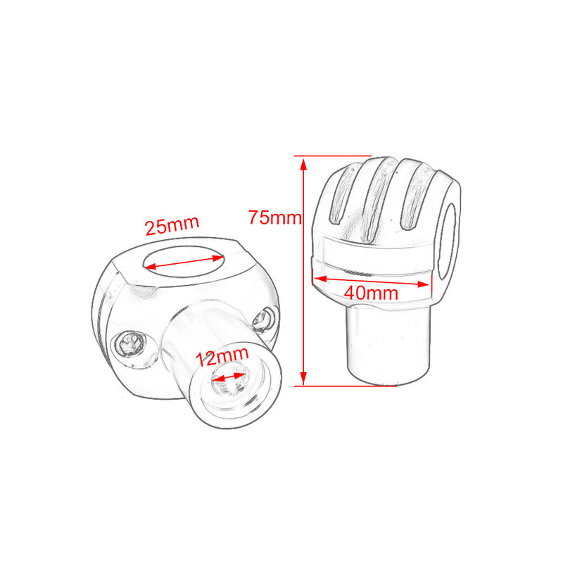 25mm držiak na riadidlá motocykla, držiak na rukoväť pre Harley, Cruisery, Choppers, Honda, 1-palcová riadidlá