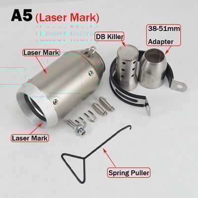 51/60MM vstupný univerzálny tlmič výfuku pre motocykle s DB Killer pre Z900 Z1000 fz1R1 R6 R3 CBR600 S1000RR zx6r zx10r