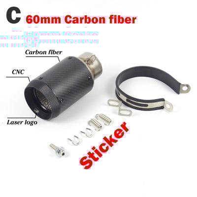 51/60MM vstupný univerzálny tlmič výfuku pre motocykle s DB Killer pre Z900 Z1000 fz1R1 R6 R3 CBR600 S1000RR zx6r zx10r