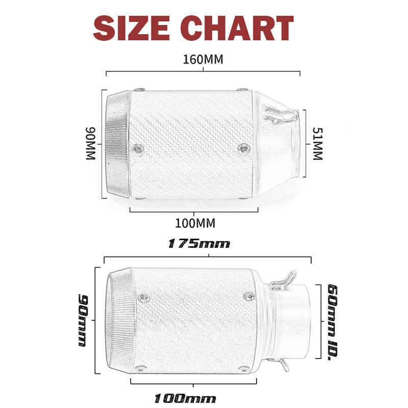 51/60MM vstupný univerzálny tlmič výfuku pre motocykle s DB Killer pre Z900 Z1000 fz1R1 R6 R3 CBR600 S1000RR zx6r zx10r