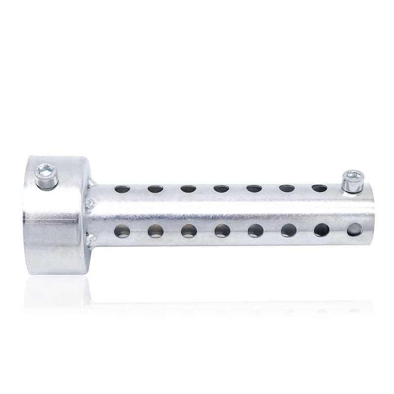 Universalus motociklo sidabrinis išmetimo duslintuvas DB Killer duslintuvo pertvaros įdėklas sidabro spalvos triukšmo pašalintuvas 140X35/42/45/48/60MM