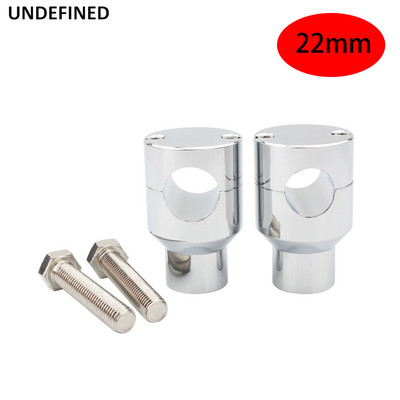 Súprava svoriek na riadidlá motocykla 1'' 7/8" pre Harley Cruiser Chopper Bobber Custom 22/25MM univerzálna čierna chrómová