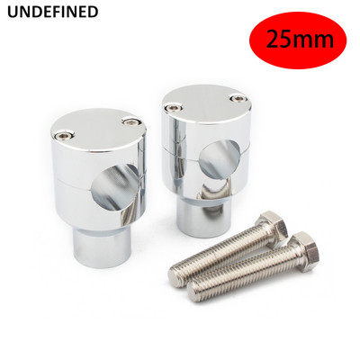 Súprava svoriek na riadidlá motocykla 1'' 7/8" pre Harley Cruiser Chopper Bobber Custom 22/25MM univerzálna čierna chrómová