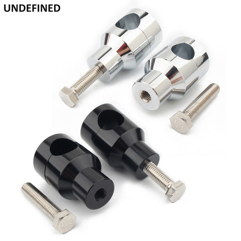 Súprava svoriek na riadidlá motocykla 1'' 7/8" pre Harley Cruiser Chopper Bobber Custom 22/25MM univerzálna čierna chrómová