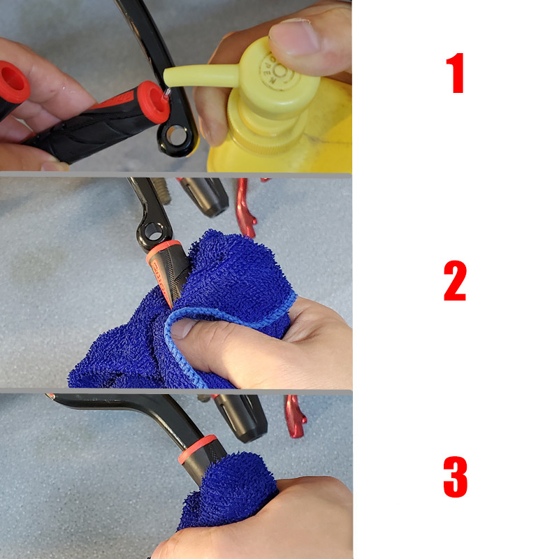 2db/készlet Motorkerékpár kormányrúdvédő védő motorkerékpár gumi gumi puha kormányrúd csúszásgátló fékkar fogantyúk kormányburkolat