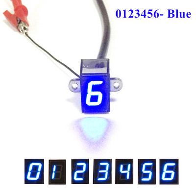 6 kiirust koos NR Gear Black universaalse mootorratta digitaalse ekraaniga LED motokrossi maastikumootoriga valguse neutraalse käigu näidiku monitor