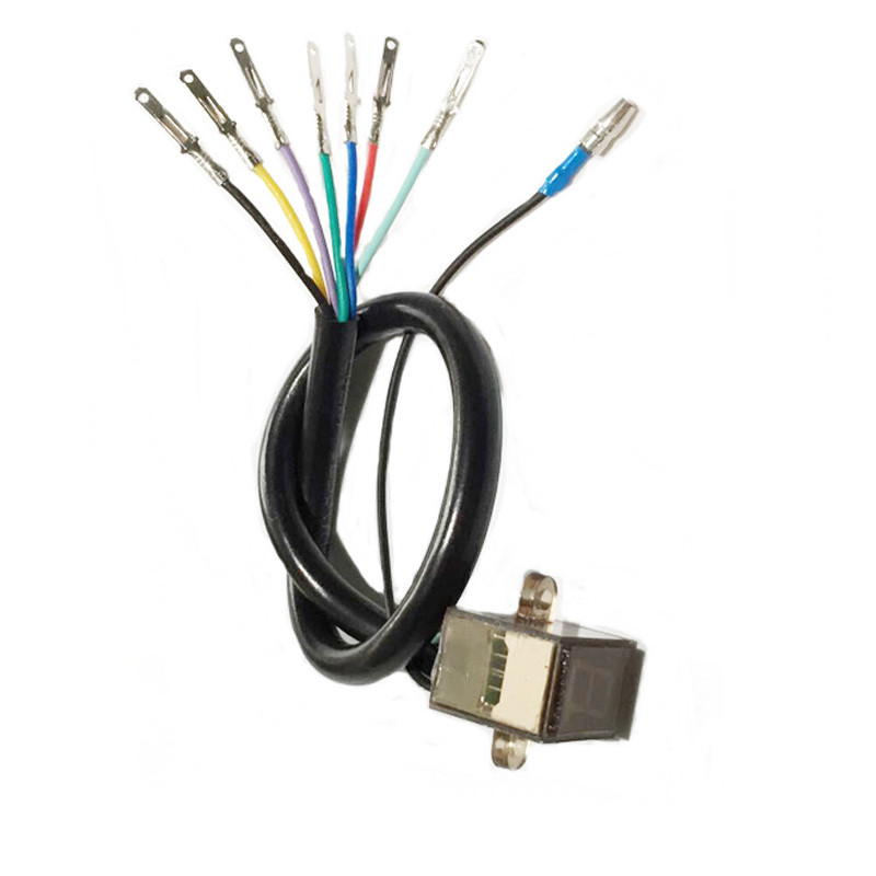 6 kiirust koos NR Gear Black universaalse mootorratta digitaalse ekraaniga LED motokrossi maastikumootoriga valguse neutraalse käigu näidiku monitor