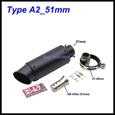 Bemeneti 51 mm-es 61 mm-es motorkerékpár kipufogócső kipufogódob Yoshimura Escape Moto Universal MT07 MT09 MT10 R1 R25 R3 R6 KTM S1000RR stb.