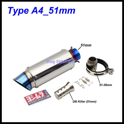 Bemeneti 51 mm-es 61 mm-es motorkerékpár kipufogócső kipufogódob Yoshimura Escape Moto Universal MT07 MT09 MT10 R1 R25 R3 R6 KTM S1000RR stb.