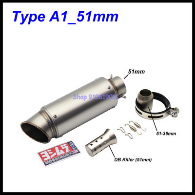 Bemeneti 51 mm-es 61 mm-es motorkerékpár kipufogócső kipufogódob Yoshimura Escape Moto Universal MT07 MT09 MT10 R1 R25 R3 R6 KTM S1000RR stb.
