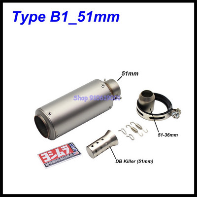 Bemeneti 51 mm-es 61 mm-es motorkerékpár kipufogócső kipufogódob Yoshimura Escape Moto Universal MT07 MT09 MT10 R1 R25 R3 R6 KTM S1000RR stb.