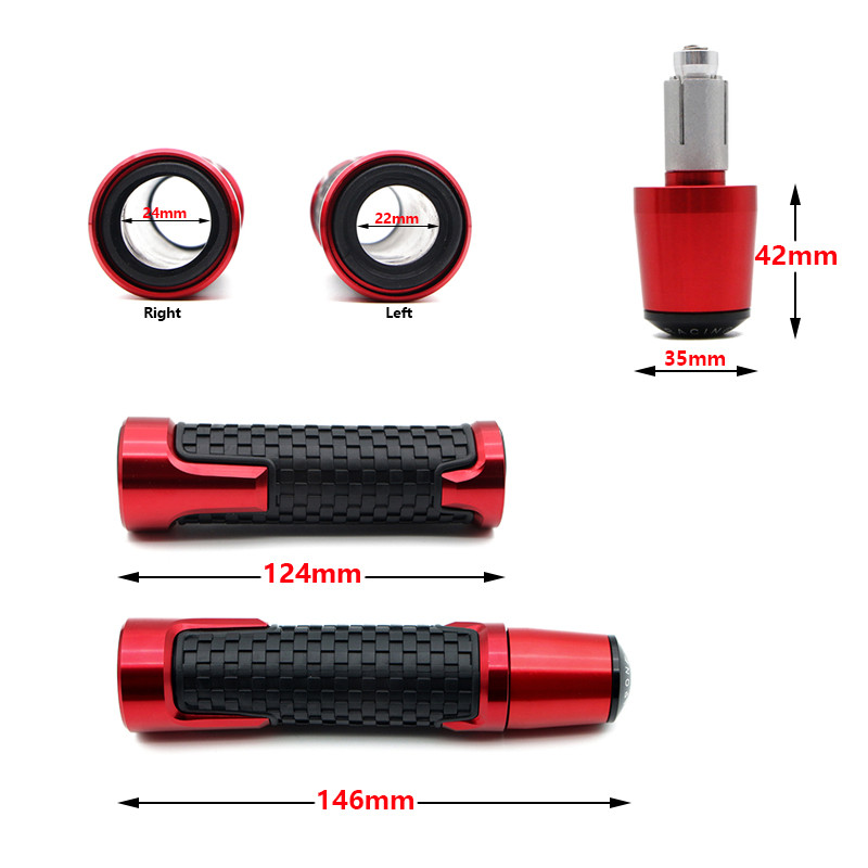 Protišmykové rukoväte na riadidlá motocykla, koncovky krytov rúk pre YAMAHA YZF R1 R6 YZF-R1S YZF R125 R25 R3, všetky roky